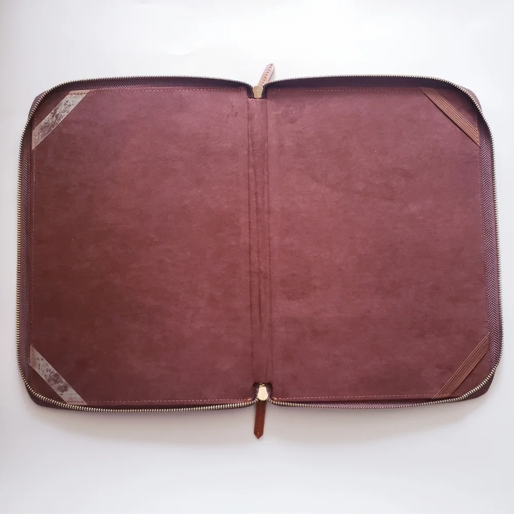 World Map Zippered Notebook Cover
